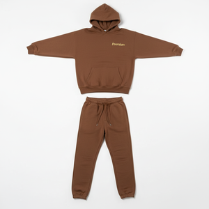 Fabricant de survêtements en coton surdimensionnés personnalisés, à marque privée, style streetwear, avec sweat à capuche et pantalon de jogging - Product Image 1