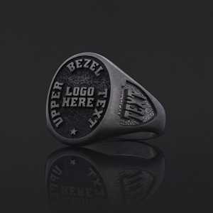 Bague d'université BOJ MCollege 031 personnalisée en argent avec diamant, bague de diplôme unisexe, certifiée GIA, micro-prix bas - Product Image 3