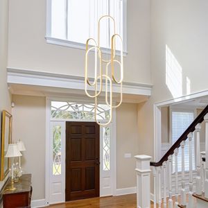 Lampadario a Sospensione LED Moderno con Anello, 3 Colori Dimmerabili, 78 Pollici, Oro, per Soffitti Alti, Illuminazione Contemporanea - Product Image 5