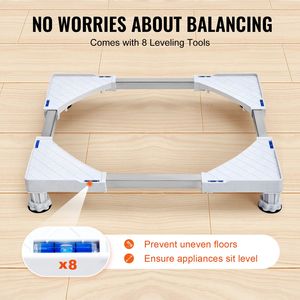 Supporto Regolabile a 4 Piedi per Mini Frigo, Piedistallo Universale per Lavatrice e Base Multifunzionale per Lavatrice, Piedini per Mobili - Product Image 6