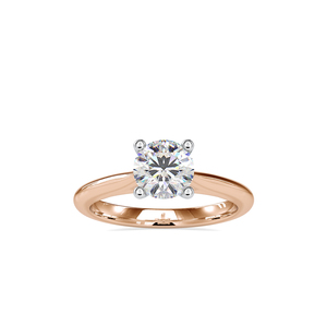 Classic White Claw Round Moissanite Diamond Dainty Everyday Wear Loving <b>Couple</b> Genuine Sterling Silver Promise <b>Ring</b> - Product Image 1