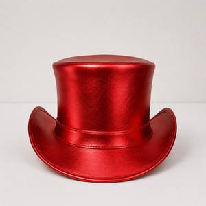 Sombrero de copa de cuero dorado metálico hecho a mano de primera calidad, estilo Steampunk, para cosplay de Sombrero Loco. - Product Image 5