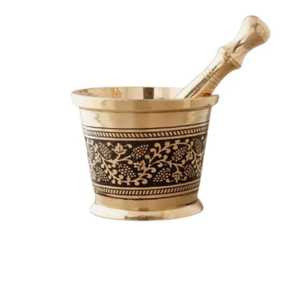 Skies Trader Ensemble mortier et pilon en bois d'acacia de qualité supérieure, à grain nervuré, moulin à poivre manuel, presse-ail, outil à épices professionnel - Product Image 4