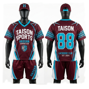 Uniforme de Lacrosse para Hombre, Poliéster Premium, Panel de Malla Transpirable, Amarillo Durazno, Sublimación, Nombre y Número Personalizados - Product Image 4