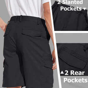 Pantalones Cortos Cargo Casuales de Verano para Hombre, de Lona, Cintura Media, 6 Bolsillos, Transpirables y de Secado Rápido, Gran Venta - Product Image 5