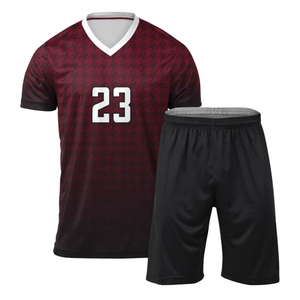 Maillot de football unisexe, uniformes de volley-ball, manches courtes, respirant, séchage rapide, 100% polyester, chemises personnalisées avec le nom de l'équipe - Product Image 1