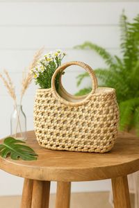 Bolso Tote Casual de Estilo Rústico, Tejido con Jacinto de Agua Natural, Ligero y Ecológico, Hecho en Vietnam - Product Image 2