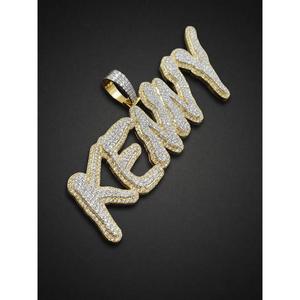 Collar Personalizado con Colgante 'KENNY' con Diamante Cultivado en Laboratorio, Estilo Hip Hop, Joyería Brillante al por Mayor - Product Image 1