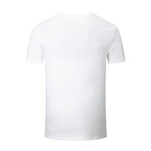 Camisetas para Hombre, Lisas, Azules, de Manga Corta, Cuello Redondo, Casuales, para Verano - Product Image 3