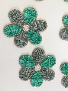 Floral <b>Beaded</b> Handmade Eco-Friendly Luxury <b>Coasters</b> for Home Hotel & Restaurant Use by Whimsy Art Craft - Product Image 2