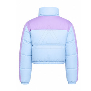 Trendy Women <b>Cropped</b> <b>Puffer</b> <b>Jacket</b> Featuring Lightweight Soft Material For Winter Outfits Travel And Outdoor Adventures - Product Image 2