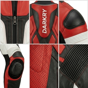 Combinaison en cuir personnalisée pour moto, équipement de protection pour motards, vente en gros OEM, vêtements pour la course sur circuit, bottes, gants, chaussures - Product Image 6