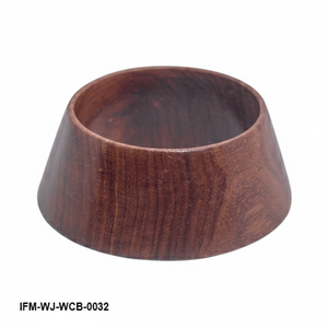 กำไลข้อมือไม้แบบมินิมอลทรงกว้าง, กำไลข้อมือเคลือบสีเข้มเพ้นท์ด้วยมือ, เครื่องประดับดีไซน์โดดเด่น, เครื่องประดับข้อมือไม้สไตล์โบฮีเมียนแบบธรรมชาติ - Product Image 4