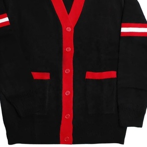 WIDE GREEK HOUSE Cardigan tricoté universitaire pour hommes et femmes avec boutons recouverts, en Laine/Acrylique, personnalisé, hiver, col en V - Product Image 3