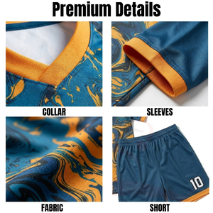 Fabricante de Uniformes de Fútbol Personalizados, Conjunto de Camiseta y Pantalones Cortos de Fútbol con Impresión de Logotipo - Product Image 5