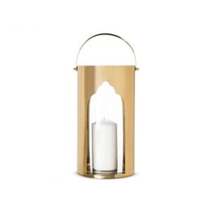 Elegant Gold Finish Metal <b>Hurricane</b> <b>Lantern</b> Contemporary Indoor Outdoor Candle Holder For Hospitality And Home Decor Supplier - Product Image 1