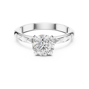 Anillo de Diamante Moissanita de Plata 925 Hecho a Mano para Mujer - Product Image 1