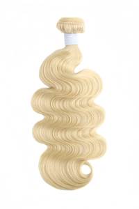 Extensiones de Cabello Indio Rubio con Ondas Suaves, 100% Remy 9A Virgen, Trama Simple, Doble Trama - Product Image 2