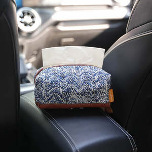 Boîte à mouchoirs en jute au design moderne – Porte-mouchoirs décoratif écologique fait main pour la maison et le bureau - Product Image 3