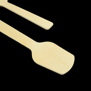 Cuillère en bois Offre Spéciale Couverts Cuillère 105mm avec bol rond pour yaourt, dessert, soupe,... Article durable - Product Image 1