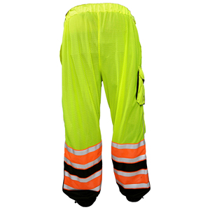 กางเกงนิรภัยคุณภาพสูง ผ้าฝ้าย 100% สำหรับผู้ชาย สะท้อนแสง Hi Vis ระดับ 2 ไฟ LED กันน้ำ 2 สี หลายกระเป๋า พร้อม OEM - Product Image 2