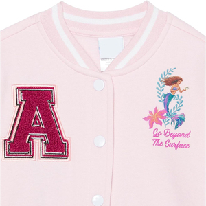 Custom Embroidery Women's Breathable Quilted Short Varsity Jacket Long Sleeve Plus Size Crop <b>Top</b> - Product Image 5