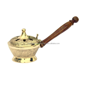 Quemador de incienso de latón de primavera indio ecológico Dhoop Dani decoración del hogar - Product Image 4