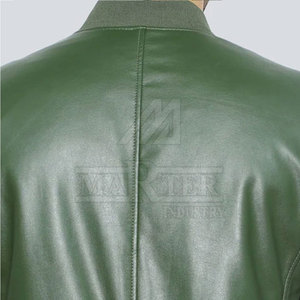 High Quality Genuine <b>Leather</b> Winter <b>Jacket</b> for <b>Men</b> Stand Front Breathable Windproof Offering Comfort Warmth Timeless Fashion - Product Image 3