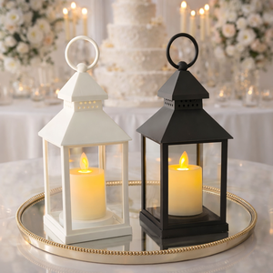 Farolillo de vela creativo, lámpara de viento, portavelas de plástico, ambiente de camping, adornos navideños - Product Image 1