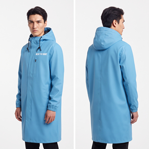 เสื้อโค้ทกันลมแบบยาวสำหรับผู้ชายไซส์ใหญ่ พิมพ์ลายตามสั่ง OEM ผลิตจากไนลอน 100% กันน้ำ แห้งเร็ว น้ำหนักเบา เหมาะสำหรับเดินป่า เป็นมิตรต่อสิ่งแวดล้อม - Product Image 5