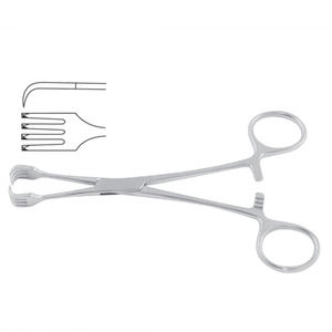 Pinces à pansements droites et courbées en acier inoxydable pour éponges chirurgicales, instruments de gynécologie - Product Image 4