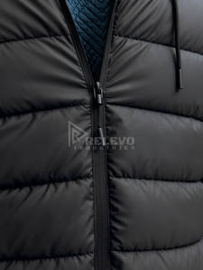 Blouson matelassé à capuche pour homme, style streetwear, imperméable et coupe-vent, pour le printemps, vêtement d'extérieur universitaire, manteau de moto personnalisé en duvet de canard - Product Image 4