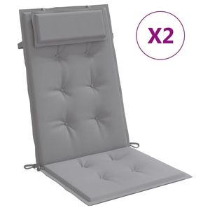 Juego de 2 Cojines para Sillas de Exterior de Tela Oxford Gris, 100% Poliéster, Duraderos y Cómodos - Product Image 2