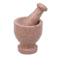 Ensemble d'accessoires de cuisine en gros, mortier et pilon en céramique faits à la main de haute qualité, écologiques, classiques, pour écraser l'ail, les épices et les herbes