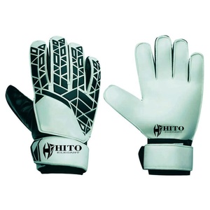 Guantes de Portero de Fútbol de Látex Alemán Blanco y Negro con Diseño Personalizado de la Mejor Calidad, 4mm de Látex Alemán, Corte Negativo - Product Image 1