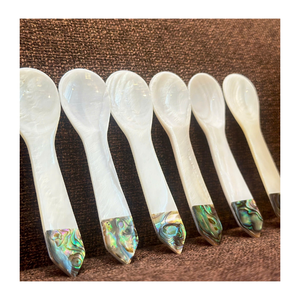 Cuillère en coquillage naturel avec nacre, faite à la main, vaisselle écologique, ustensile de table décoratif pour la maison et les restaurants - Product Image 3