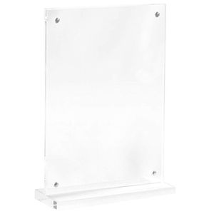 Custom Wholesale Clear Acrylic Magnetic Picture <b>Frame</b> Double Sided Thick Frameless <b>Floating</b> 5x7 Photo <b>Frame</b> Block Table Decor - Product Image 2