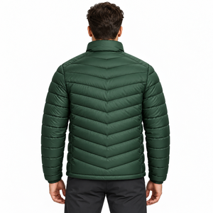 Manteau d'hiver matelassé léger pour homme, taille personnalisée, col montant, poches zippées, vêtement d'extérieur rembourré, tenue décontractée quotidienne - Product Image 6