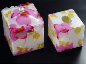 Boîte de rangement de mouchoirs en acrylique Organisateur élégant pour les tissus faciaux, couverture décorative pour la maison et le bureau - Product Image 3