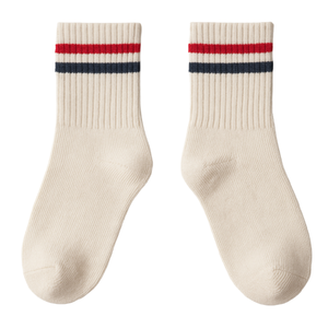 Chaussettes d'uniforme scolaire décontractées personnalisées - Chaussettes côtelées en coton haute performance à séchage rapide pour étudiants - Vente en gros pour équipes sportives - Product Image 1