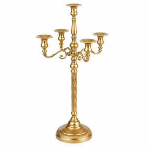 Factory Price 3 Arm Metal Candelabra Matte <b>Black</b> Candle Holder Elegant Metal <b>Candlestick</b> Stand Wedding Table Centerpiece Decor - Product Image 2