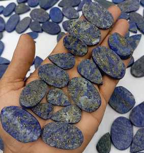 Cabujón de Piedra Preciosa de Lapislázuli Natural en Stock |   Piedra de pirita azul profundo para la fabricación de joyas |   Proveedor Mayorista a Granel en India - Product Image 5