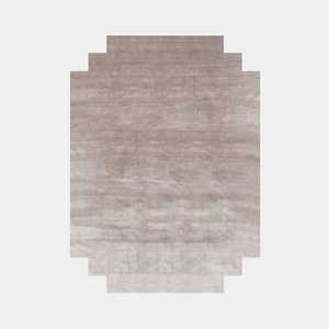 Tapis de luxe moderne en laine et viscose tufté à la main – Moquette personnalisée à poils hauts et bas pour salon et hôtel - Product Image 4