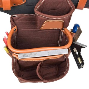 Wholesale OEM Latest Model High Quality Heavy Duty Leather Mixed Fabric Waterproof Adjustable Strap Tool Bag Professional Tool - Product Image 5