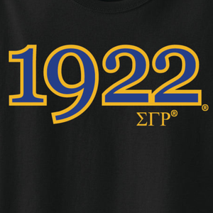 Camiseta Bordada con el Año de Fundación de Sigma Gamma Rho 1922, Camiseta Personalizada de la Hermandad Griega, Algodón, Estilo Casual Universitario, Venta al Por Mayor OEM - Product Image 3