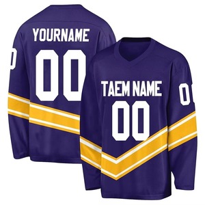 Men's Premium Custom Made Ice Hockey Jersey High Quality Oversize Lightweight Anti-Bacterial Digital Printed Front V-neck OEM - Product Image 4