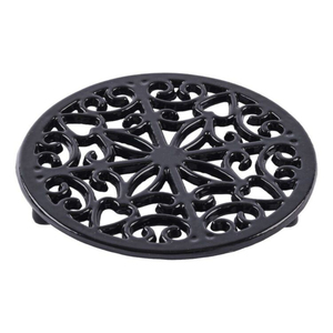 Classic Square Silver Aluminum Metal Trivet Hot Pot Stand Heat Resistant <b>Table</b> <b>Protector</b> Mat with Leaf Branch Branch Cutout - Product Image 3