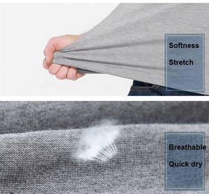 Men’s Short Sleeve O-Neck Jersey T-Shirt Breathable Cotton Casual Everyday <b>Tee</b> - Product Image 6