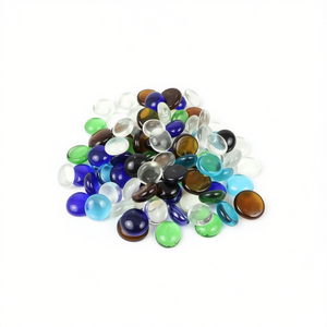 Cuentas de Vidrio Planas de Colores Mezclados Yommy de 17-19 mm para Decoración de Acuarios - Product Image 2