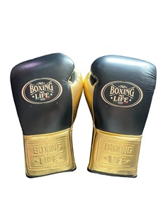 Guantes de Boxeo al Por Mayor OEM No Boxing No Life, Guantes de Boxeo de Alta Calidad en Cuero Genuino para Entrenamiento de Kickboxing y MMA - Product Image 1